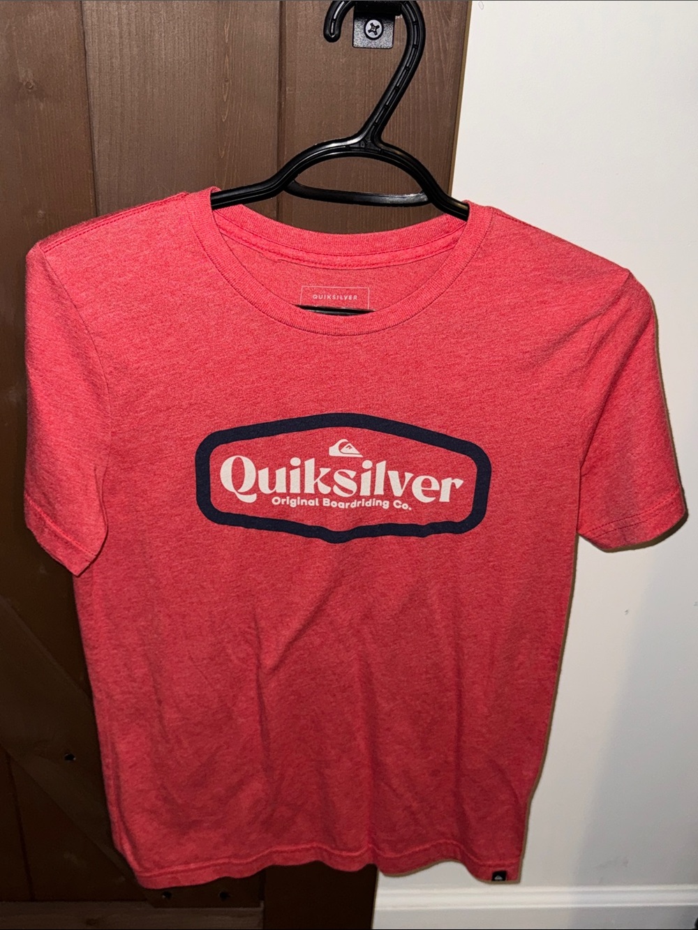 Quiksilver Red Heather Logo Short Sleeve Tee